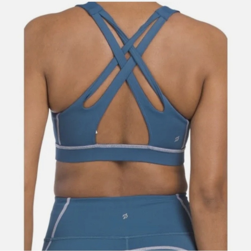 Blue Athletic Crop Top - Picture 3 of 10